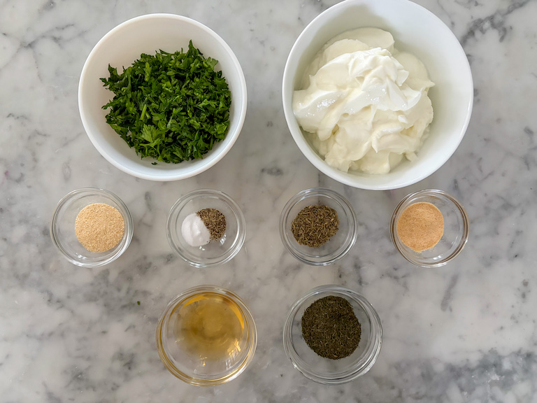 healthy yogurt dip recipe ingredients