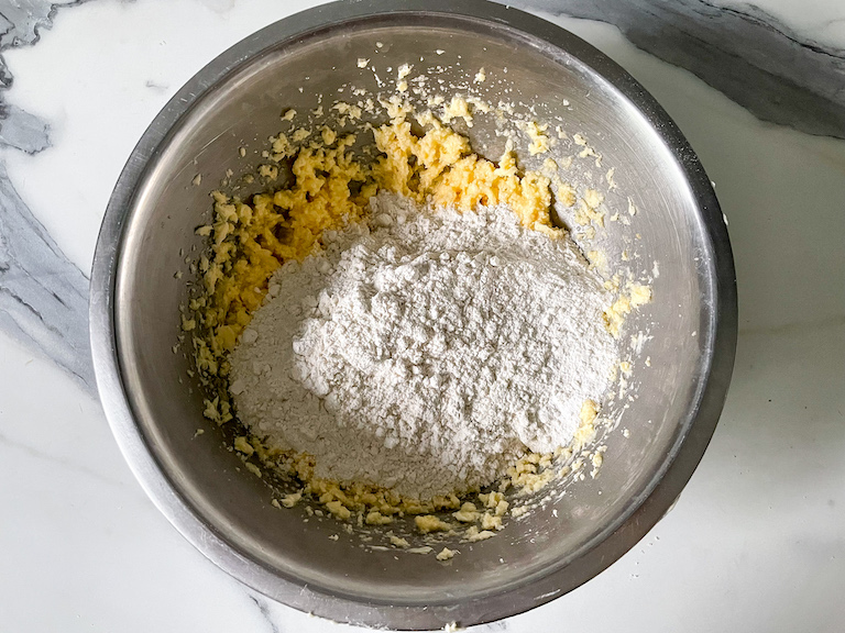 Butter and flour in a bowl