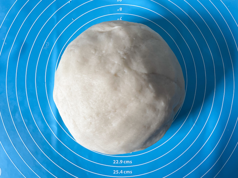ball of white homemade play dough