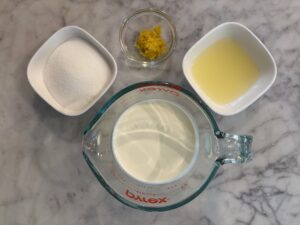 Lemon posset ingredients