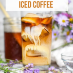 An easy lavender coffee recipe. Featuring a blend of homemade lavender simple syrup, cold brew coffee, ice, and your favorite dairy or plant-based milk, this coffee with lavender syrup and cold brew makes a refreshing summer beverage option for iced coffee lovers...and lavender lovers, too!
