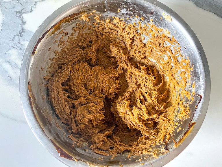 Cookie dough in a bowl