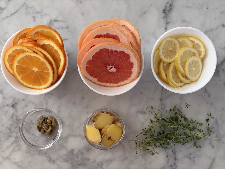 Citrus simmer pot ingredients
