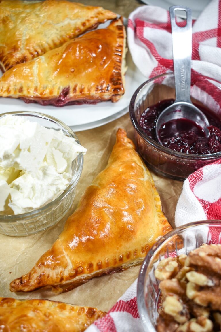 Puff Pastry with Feta and Cherries