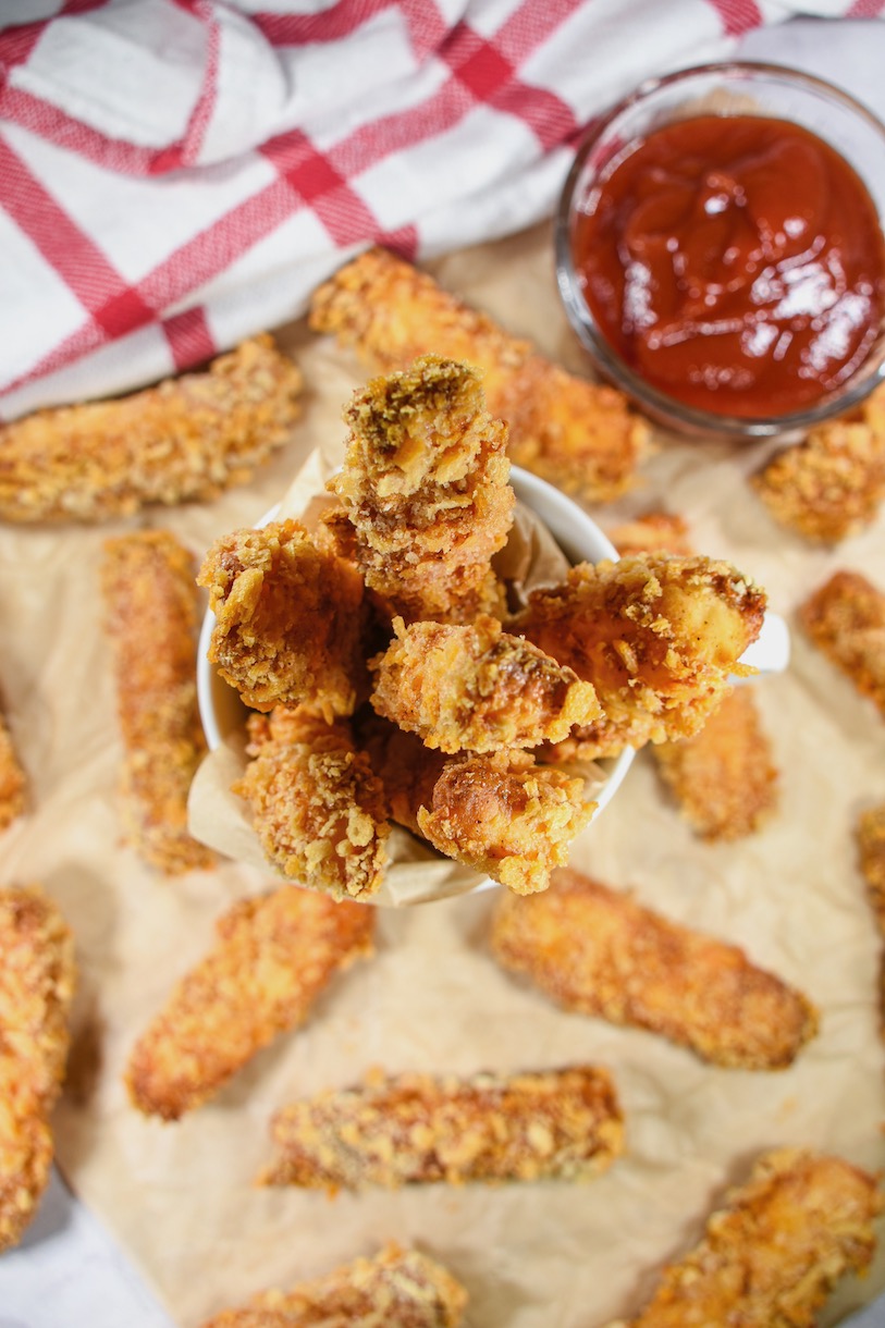 halloumi fries in a mug