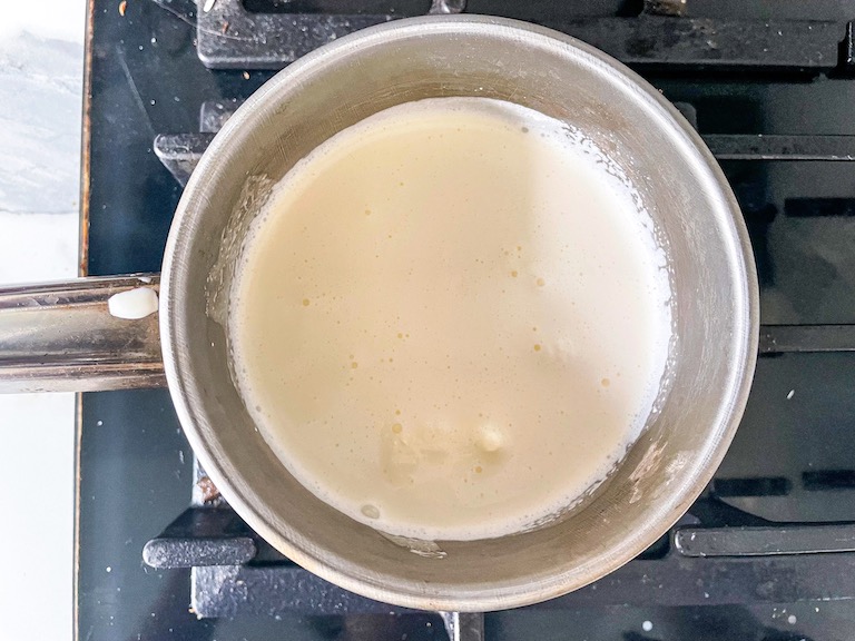 A saucepan of cream