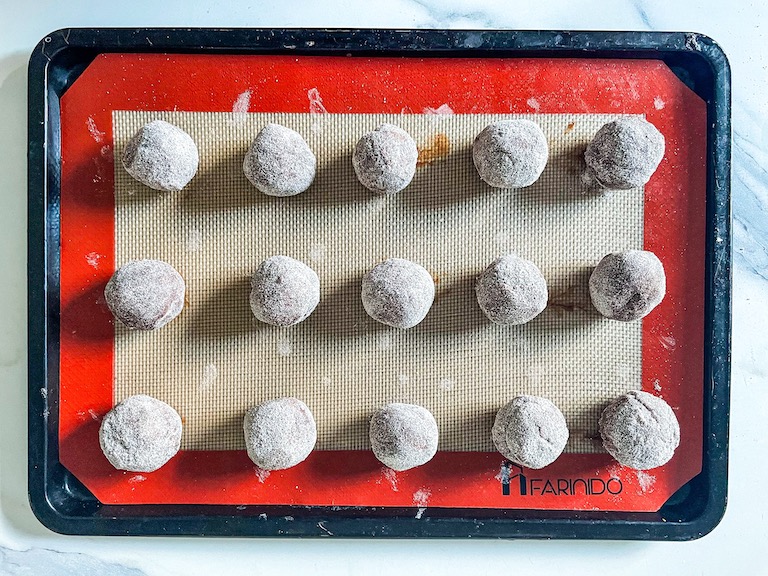 Chai truffles on a tray