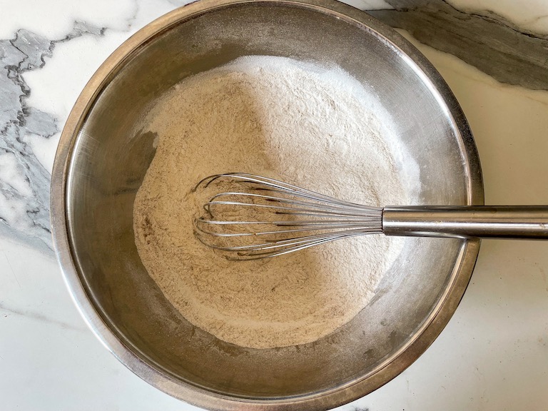 Whisk and dry ingredients in a bowl