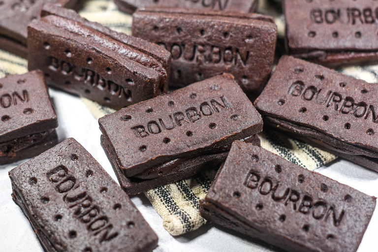 Homemade bourbon biscuits