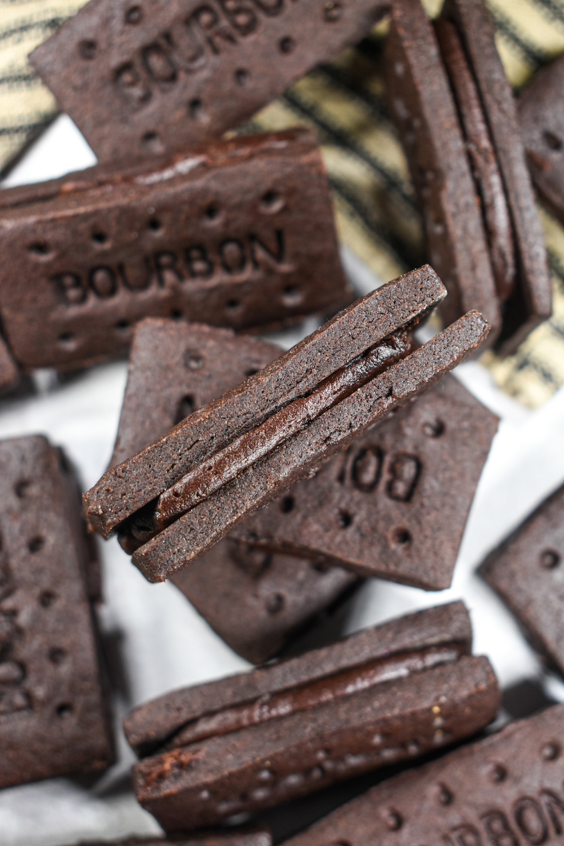 Horizontal shot of homemade bourbon biscuits