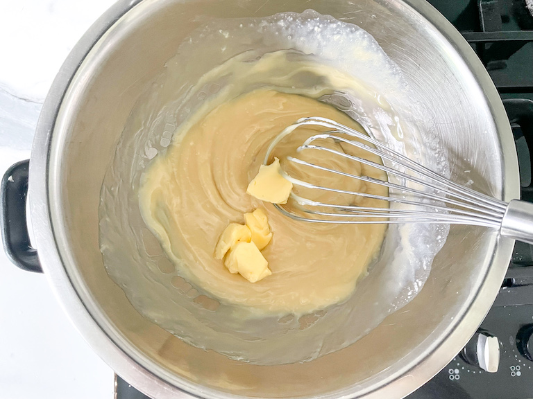 White chocolate with chunks of butter