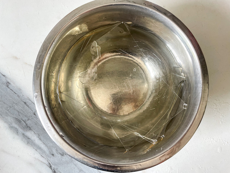 gelatin soaking in a bowl