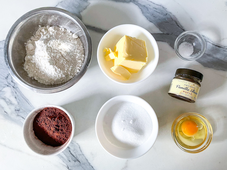 Ingredients for making homemade bourbon creams