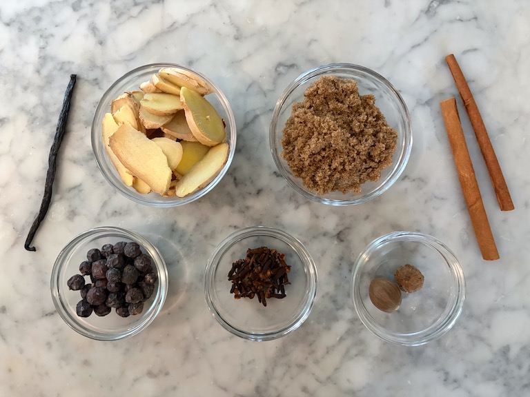 gingerbread simmer pot ingredients