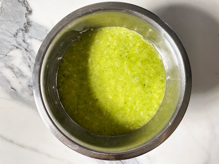 A bowl of lime and white chocolate ganache