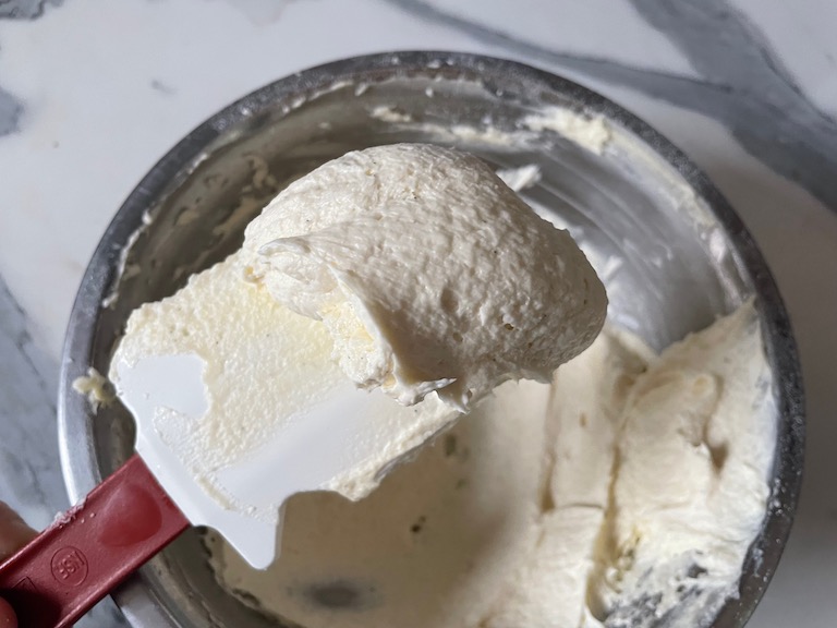 Rubber spatula with homemade brandy butter