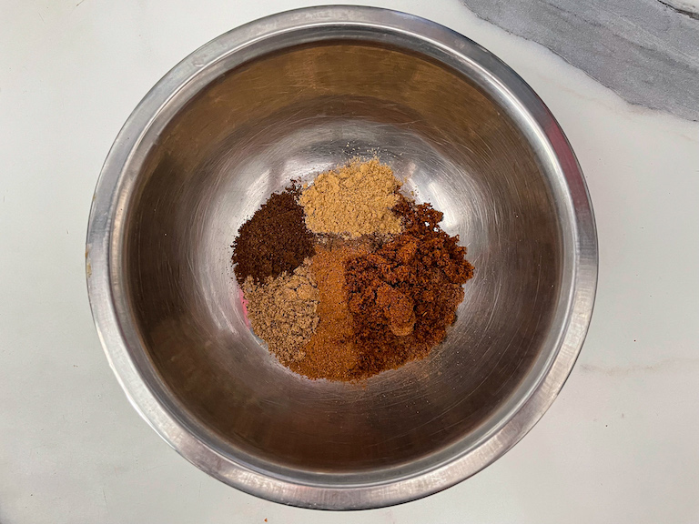 Ground spices in a bowl