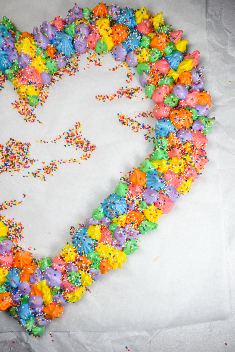 Rainbow Meringue Wreath