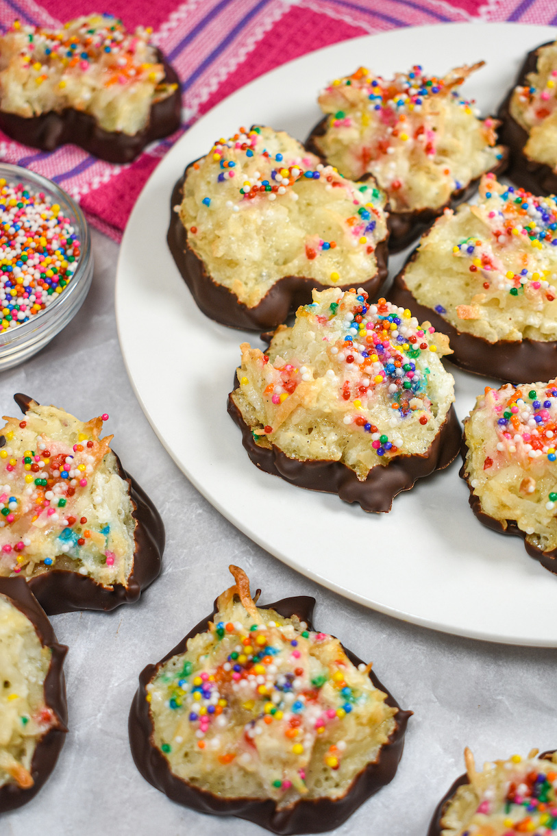 A plate of coconut macaroons