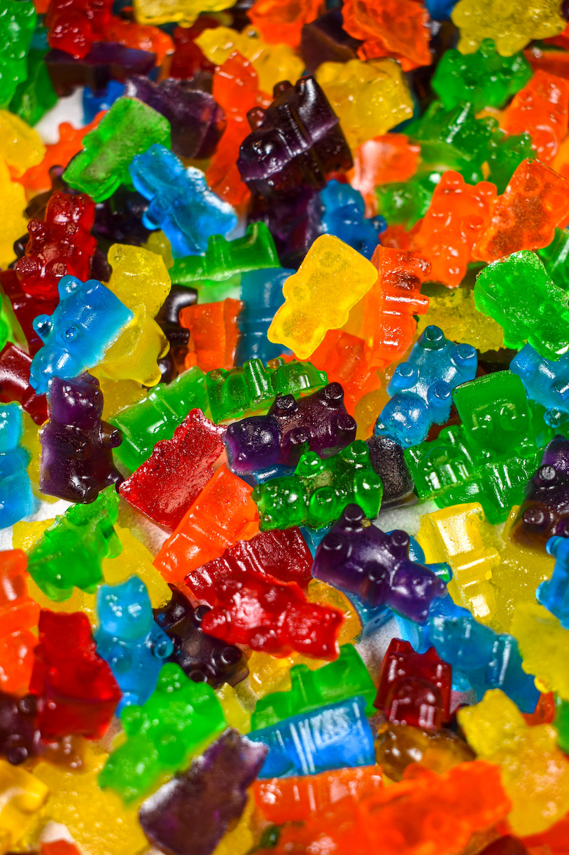 Gummy bears made with Jello