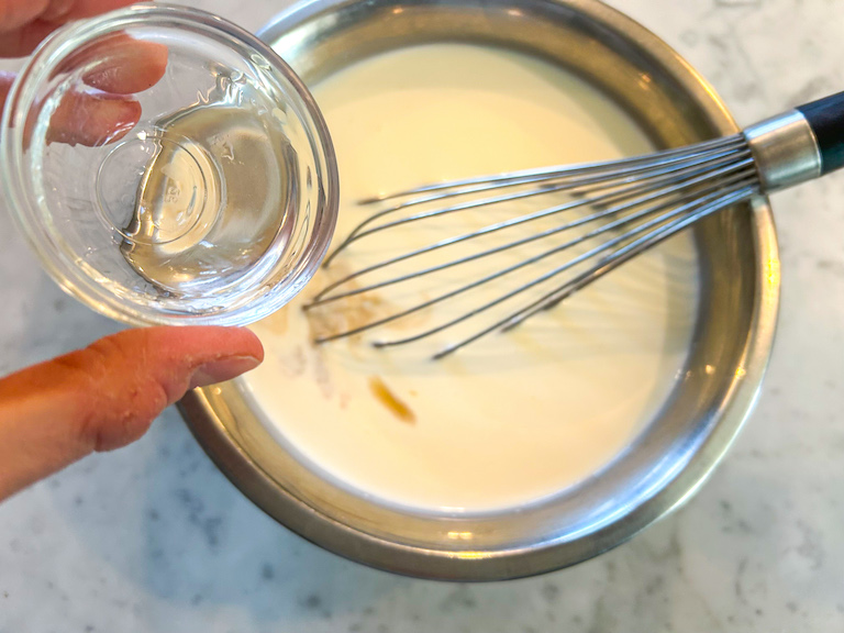 Adding vodka to homemade ice cream base