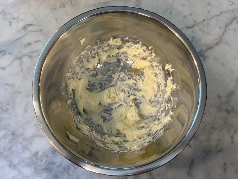 Softened butter in a bowl