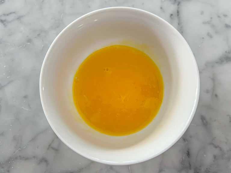 Egg yolks in a bowl