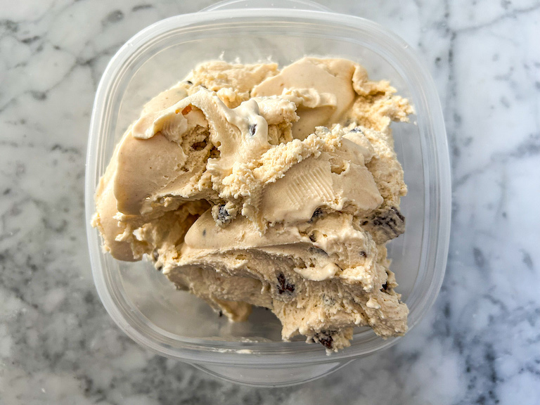 Homemade peanut butter ice cream