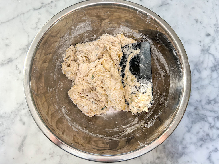 Focaccia dough in a bowl