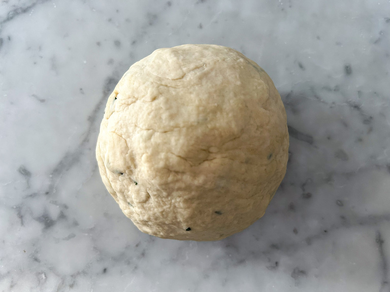 A ball of bread dough