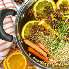 Star Anise and Orange Simmer Pot Recipe • baste cut fold