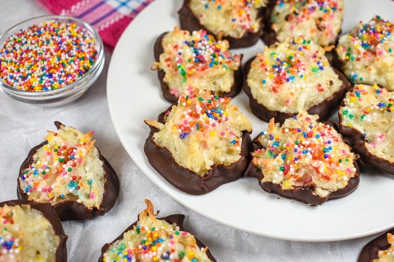 A plate of coconut macaroons