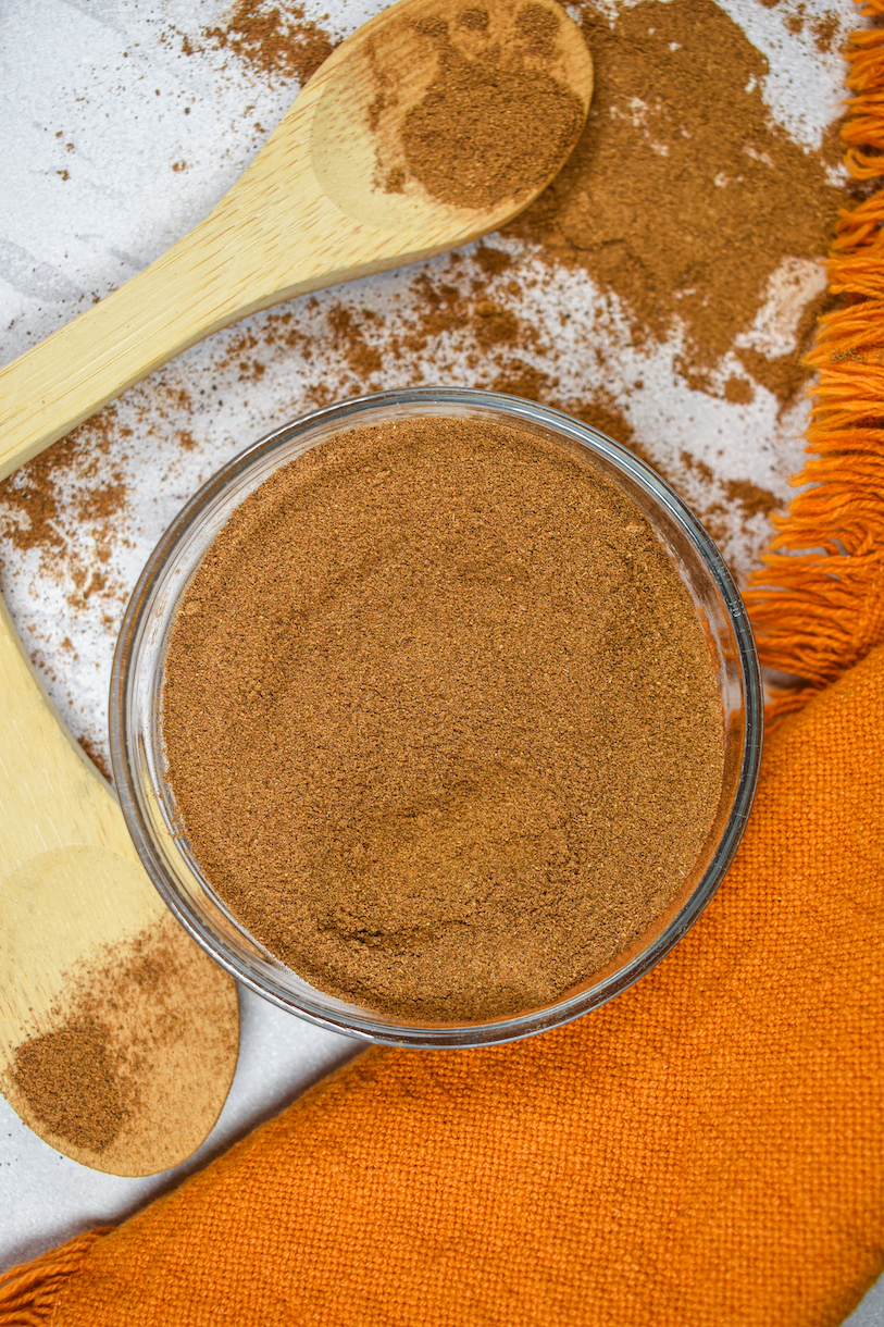 A dish of homemade pumpkin spice mix