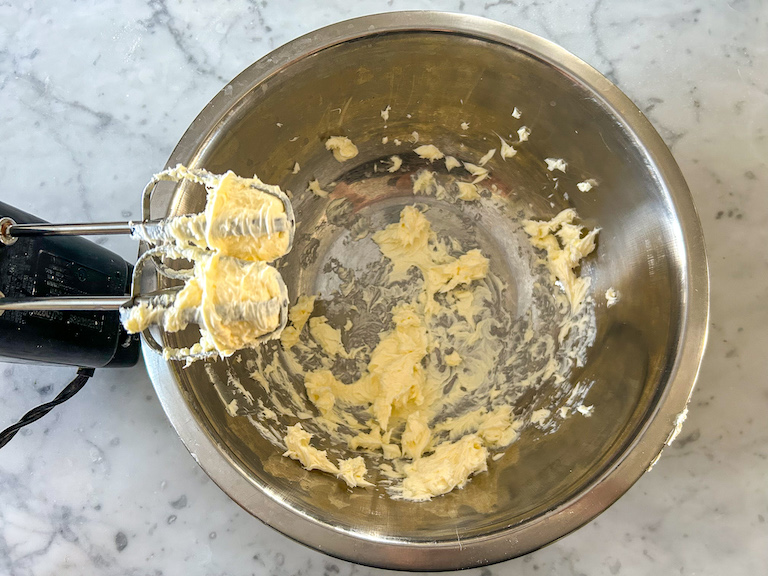 Whipped butter in bowl