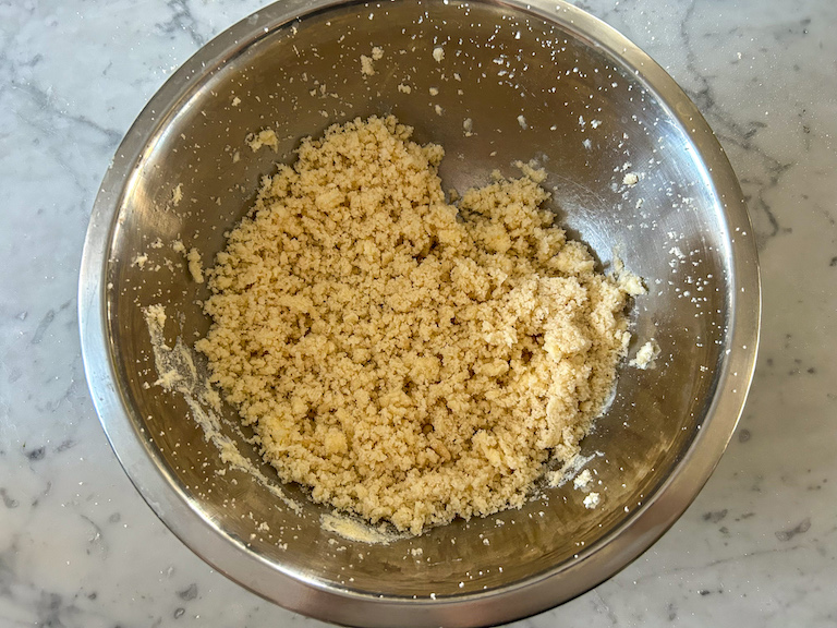 Butter and sugars in a bowl