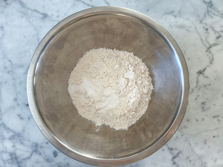 Dry ingredients in a bowl