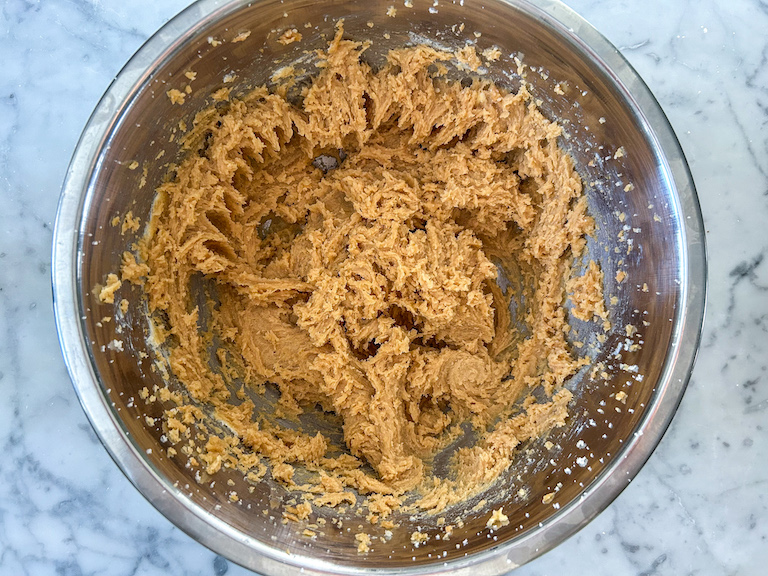 whipped cookie dough in a bowl