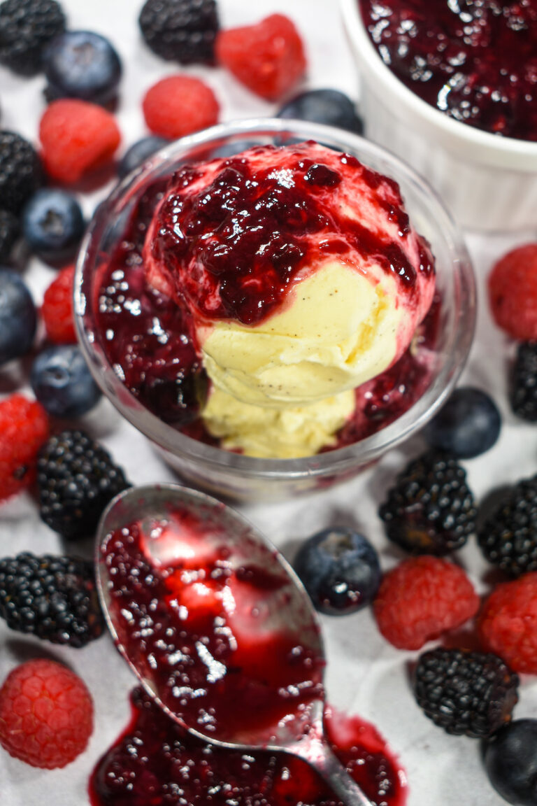 Mixed Berry Compote • baste cut fold