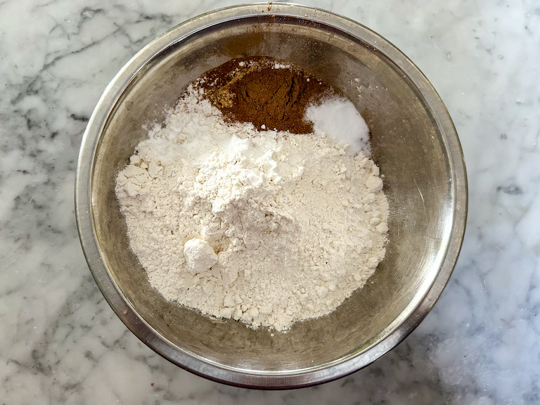 Dry ingredients in a bowl