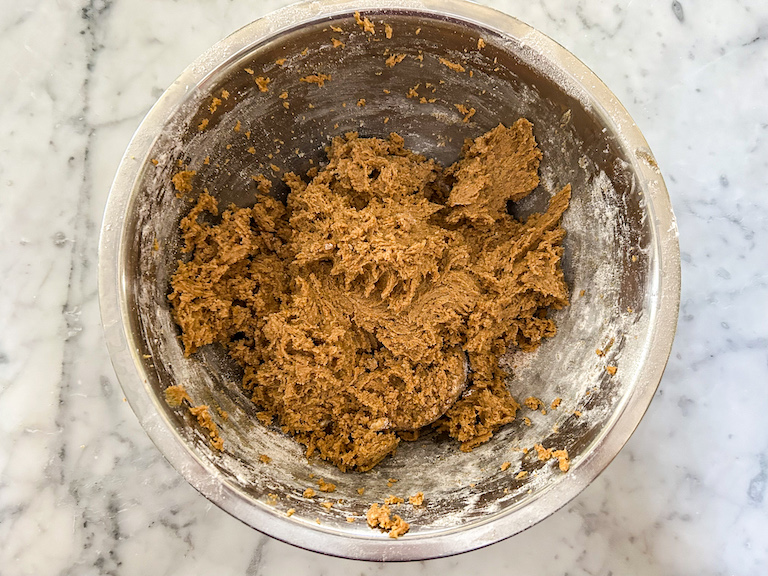 Bowl of biscotti dough