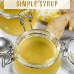 Jar of ginger syrup