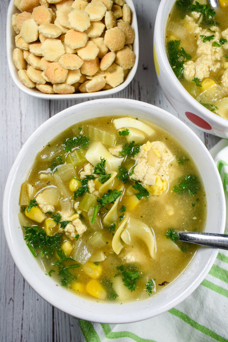 Vegetarian Chicken Corn Soup Recipe