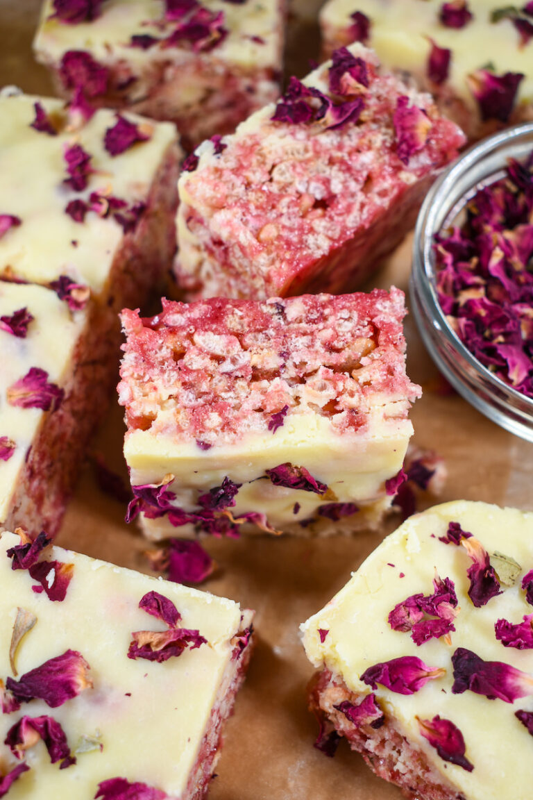 Rose and Raspberry Rice Krispie Treats