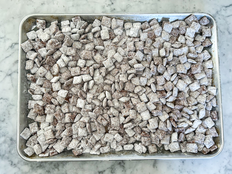 A tray of puppy chow