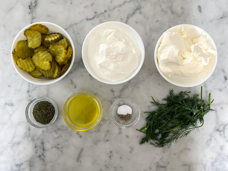 Dill pickle dip recipe ingredients