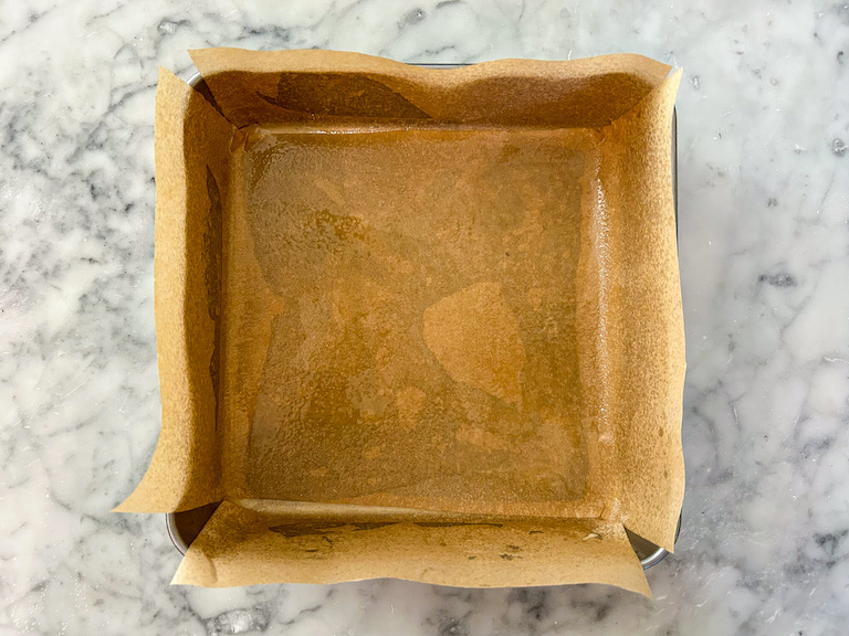 A parchment lined tin