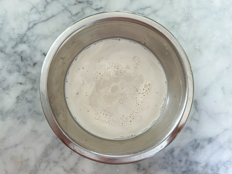 The cream after straining