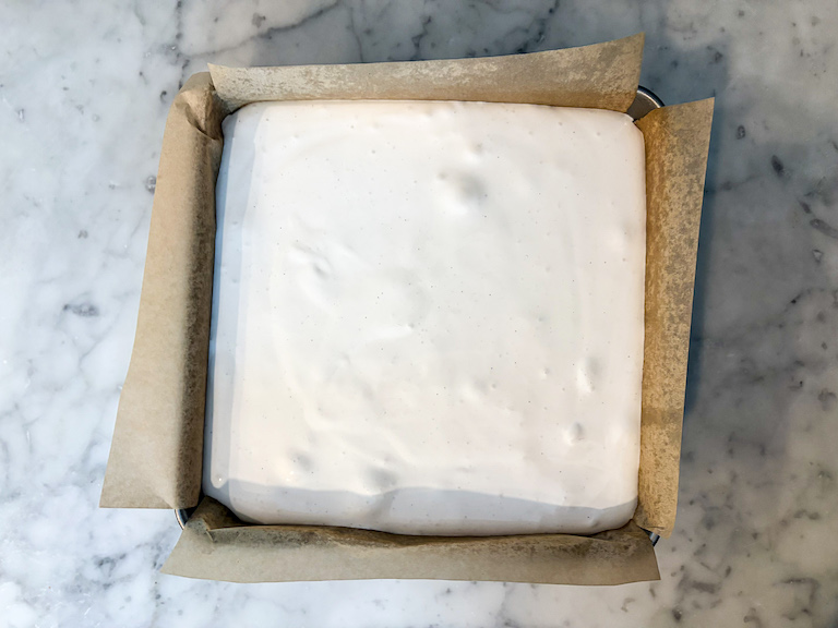 A square tin of marshmallow fluff