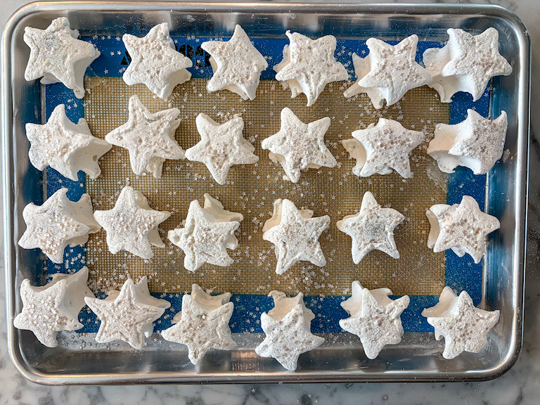 A tray of star marshmallows