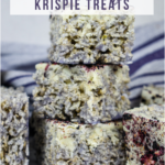 A stack of blueberry cereal treats